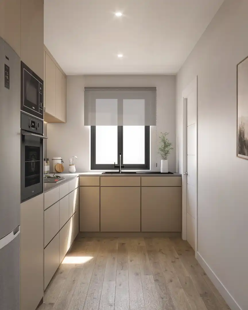 Kitchen of Flat for sale in Narón  with Heating, Parquet flooring and Terrace