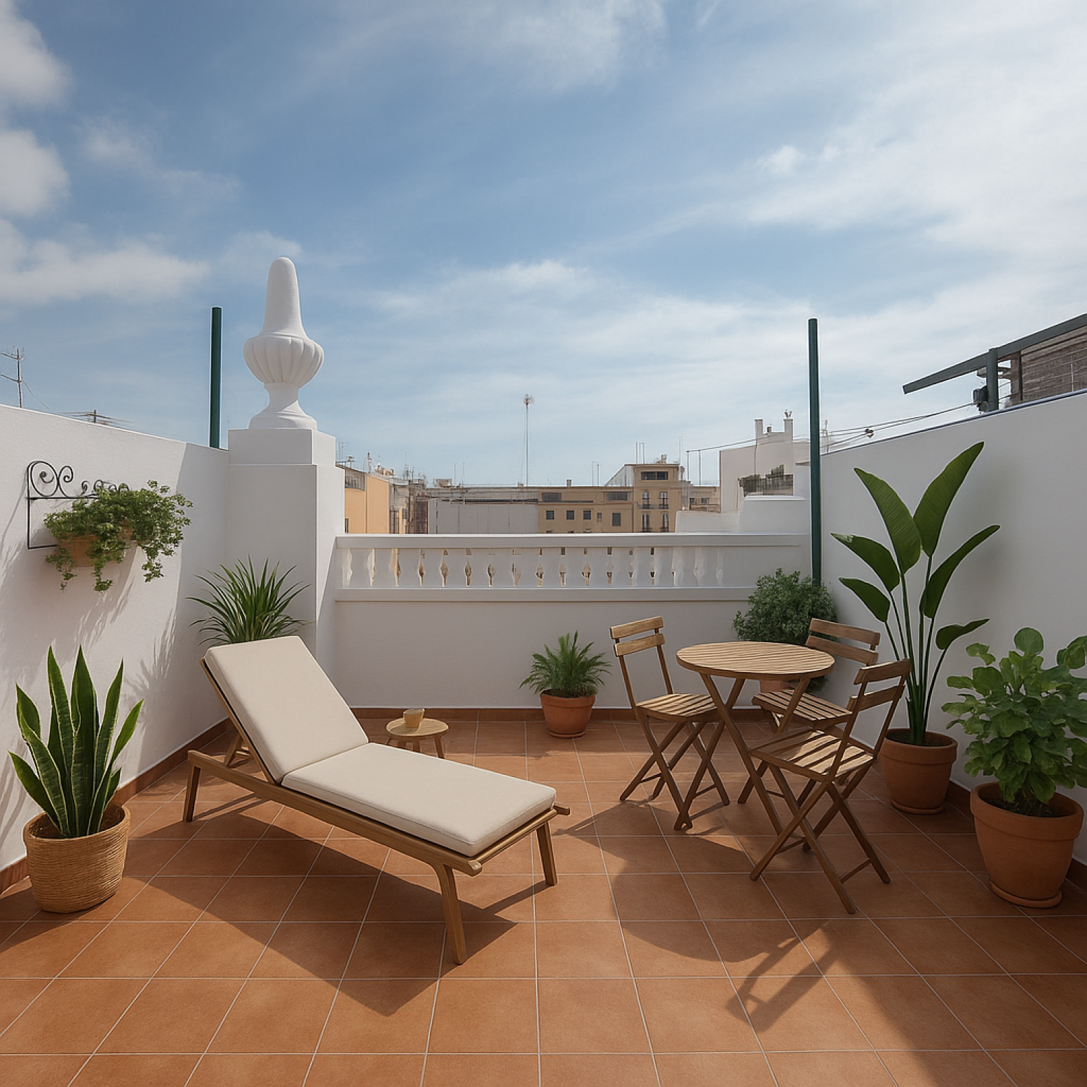Terrace of Flat to rent in  Valencia Capital  with Air Conditioner, Terrace and Balcony