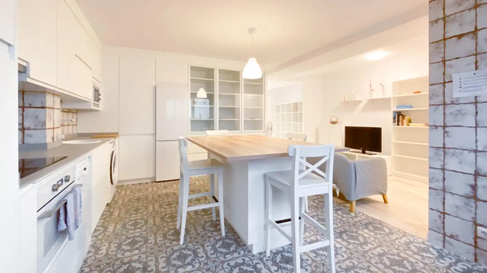 Kitchen of Flat for rent in Santander  with Heating, Terrace and Furnished