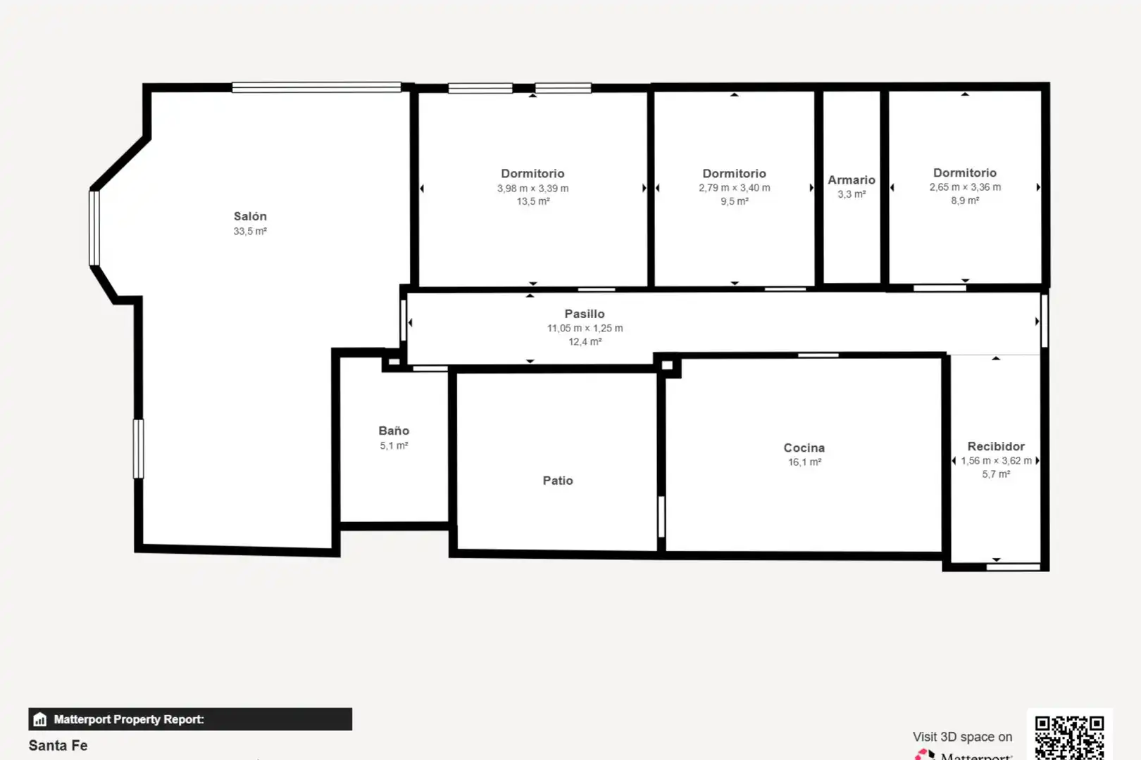 Flat for sale in Santa Fe  with Air Conditioner