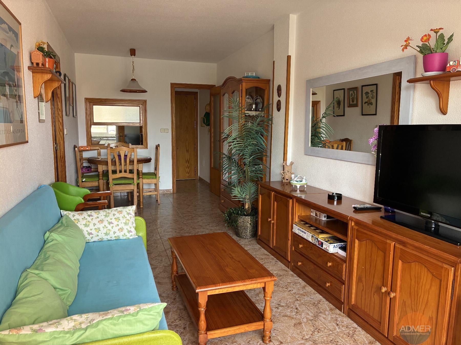 Sala d'estar de Apartament en venda en San Javier amb Terrassa, Moblat i Piscina comunitària