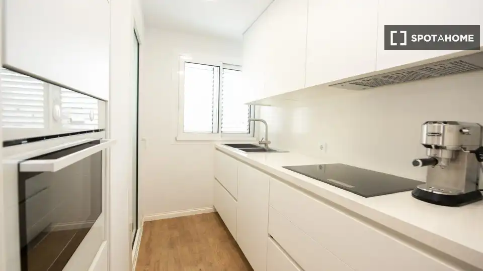 Küche von Wohnungen zur untervermieten in  Palma de Mallorca mit Klimaanlage, Terrasse und Möbliert
