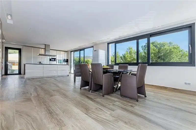 Esszimmer von Haus oder Chalet zur Miete in  Palma de Mallorca mit Klimaanlage, Heizung und Privatgarten