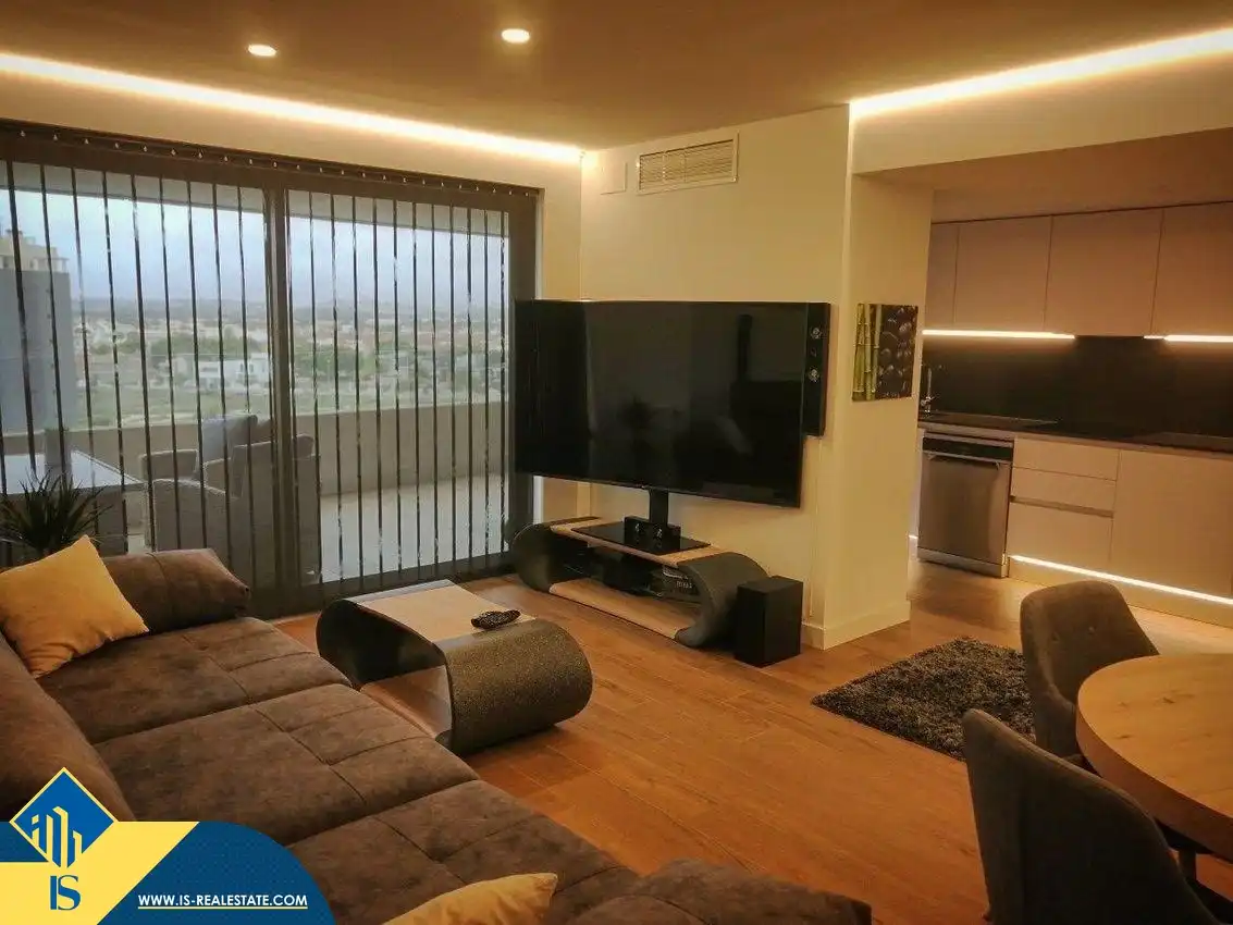 Sala de estar de Piso en venta en Alicante / Alacant con Terraza, Amueblado y Piscina comunitaria