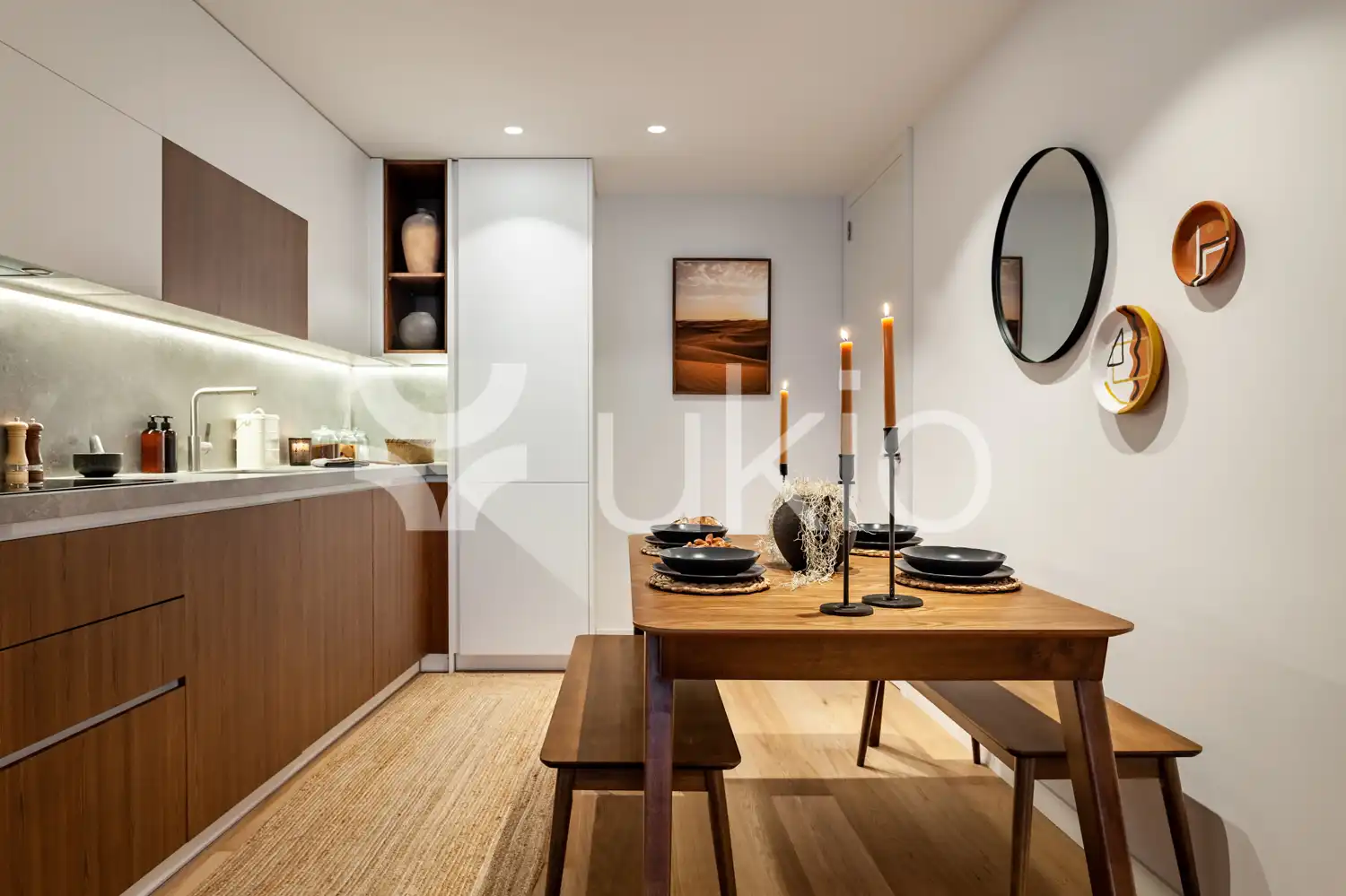 Cuina de Apartament de lloguer en Barcelona amb Aire condicionat, Calefacció i Terrassa