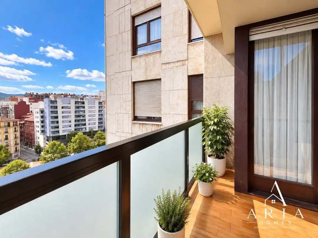Balcony of Flat for sale in Bilbao   with Heating, Terrace and Furnished