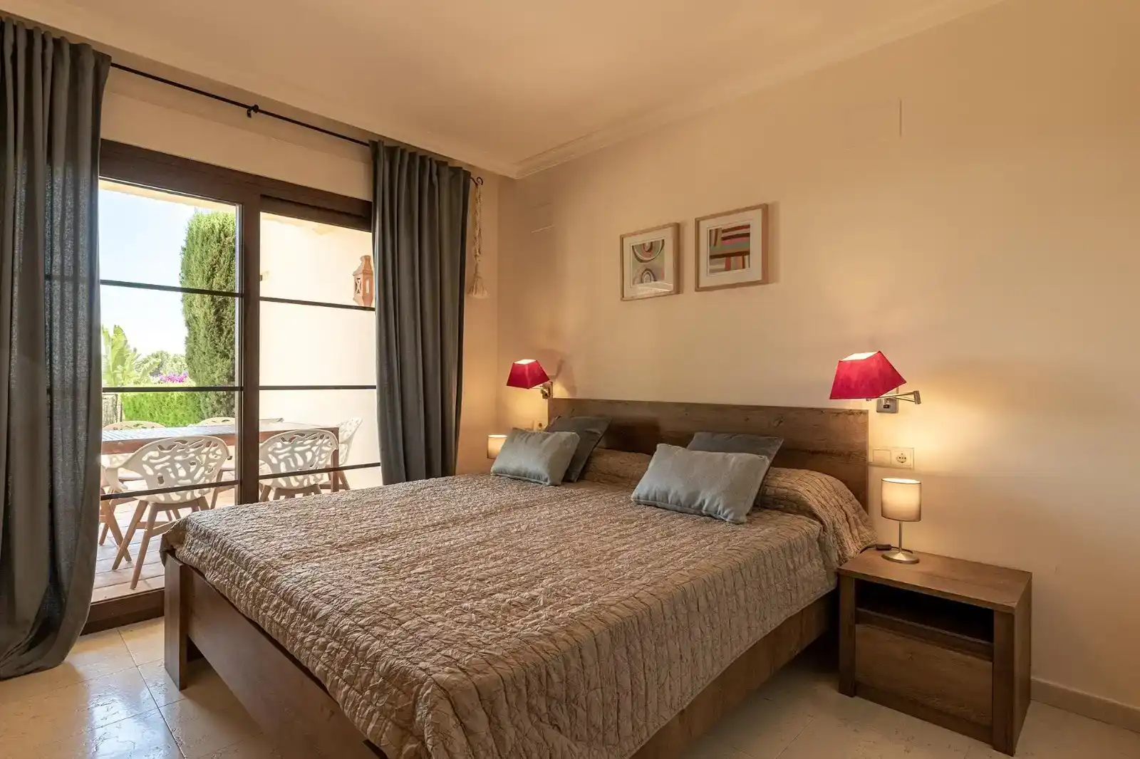 Schlafzimmer von Wohnung zur Miete in Altea mit Klimaanlage, Privatgarten und Abstellraum