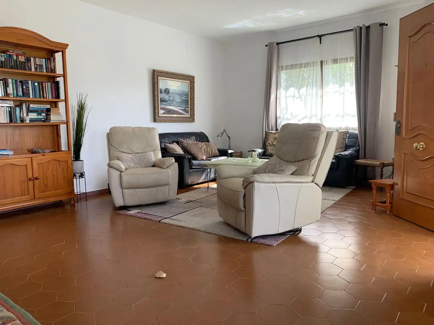 Sala de estar de Casa o chalet en venta en Mijas con Aire acondicionado, Jardín privado y Trastero