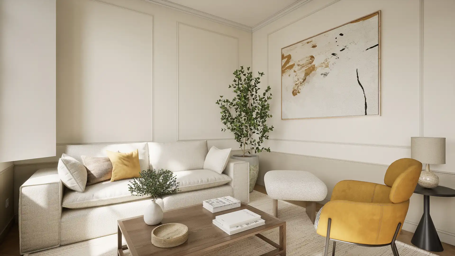 Wohnzimmer von Wohnungen zur Miete in Barcelona mit Klimaanlage, Heizung und Parkett