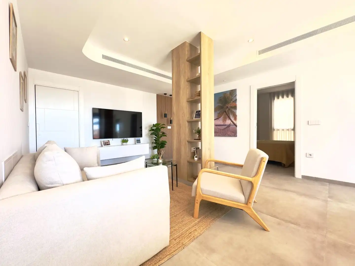 Sala d'estar de Apartament en venda en San Pedro del Pinatar amb Aire condicionat, Terrassa i Traster