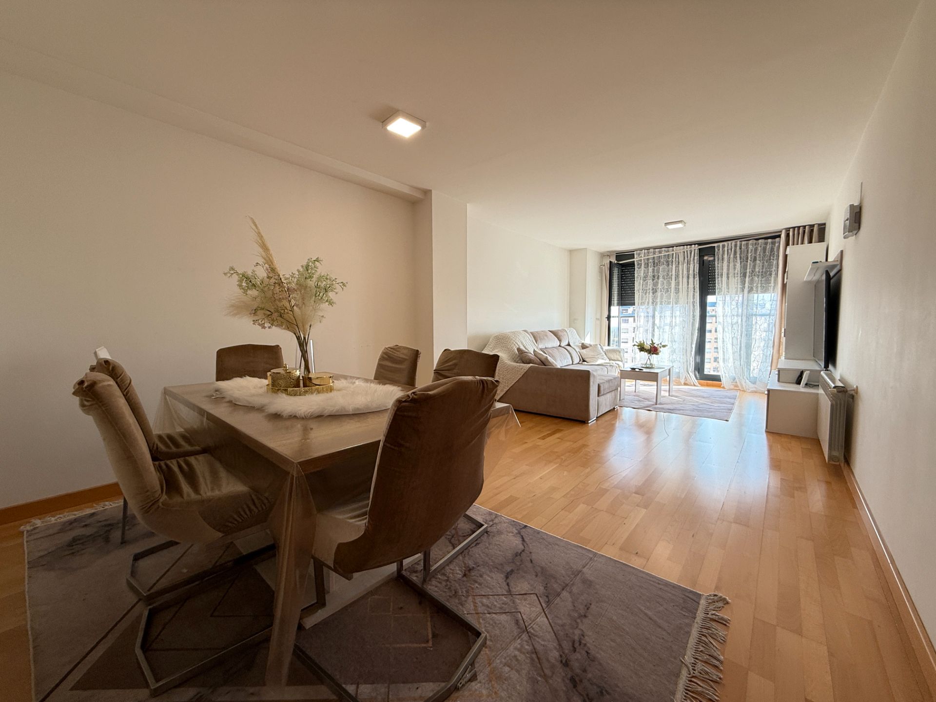 Living room of Flat for sale in Castellón de la Plana / Castelló de la Plana  with Air Conditioner, Heating and Parquet flooring