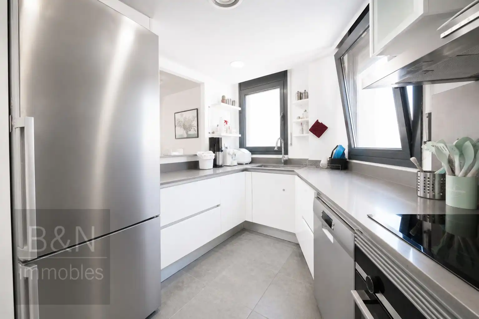 Cocina de Dúplex en venta en Terrassa con Aire acondicionado, Calefacción y Terraza