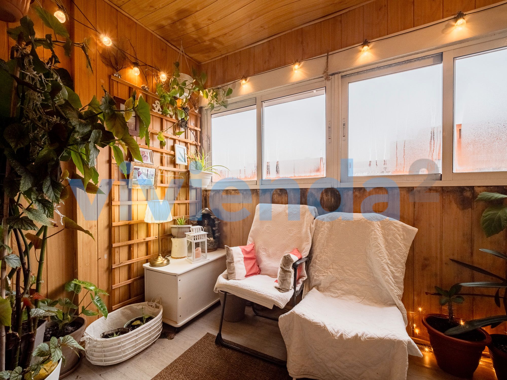 Balcony of Flat for sale in  Madrid Capital  with Air Conditioner, Heating and Furnished