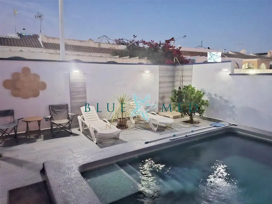 Piscina de Casa o xalet en venda en Mazarrón amb Aire condicionat, Terrassa i Piscina