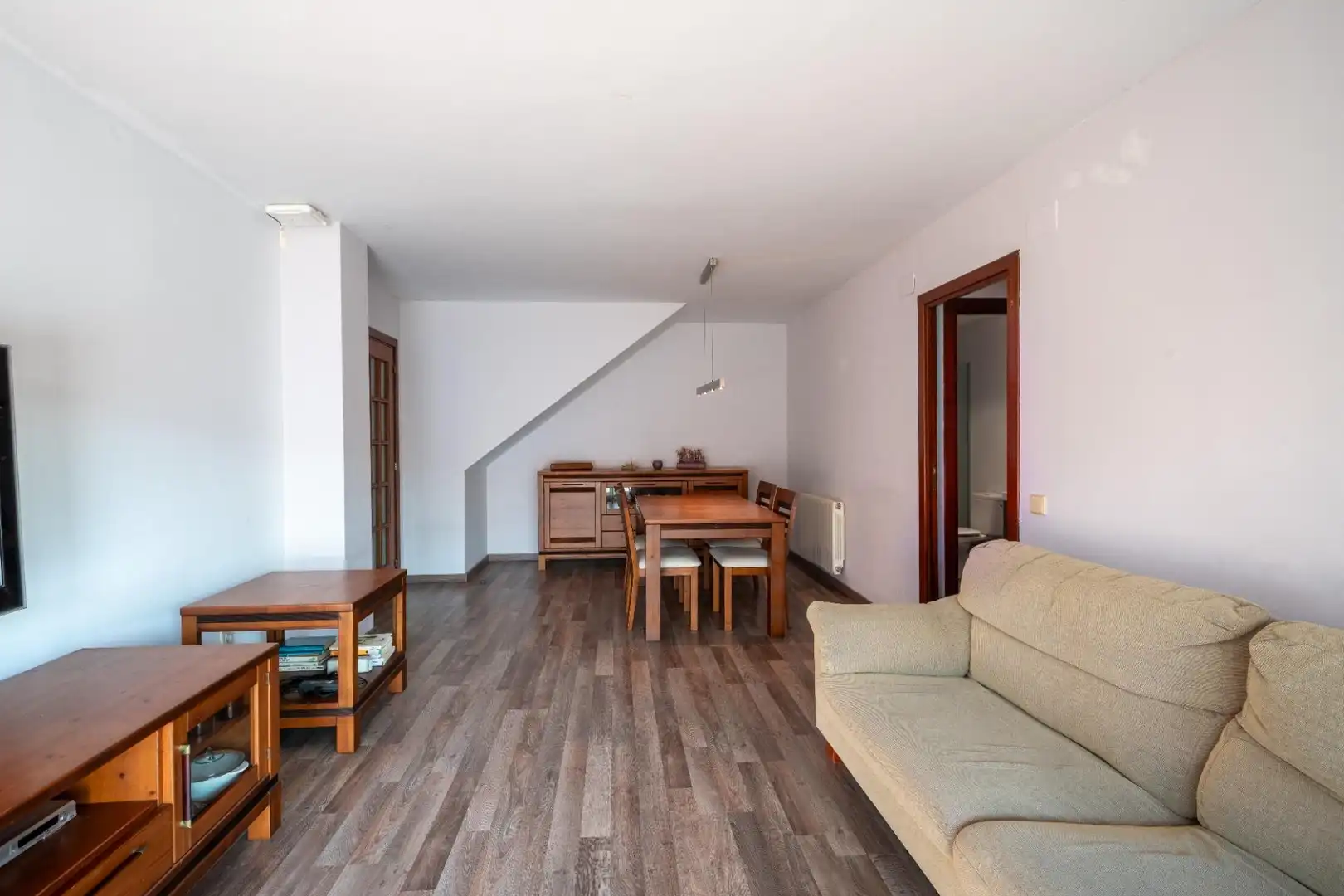 Sala d'estar de Àtic en venda en Sant Feliu de Llobregat amb Aire condicionat, Calefacció i Jardí privat