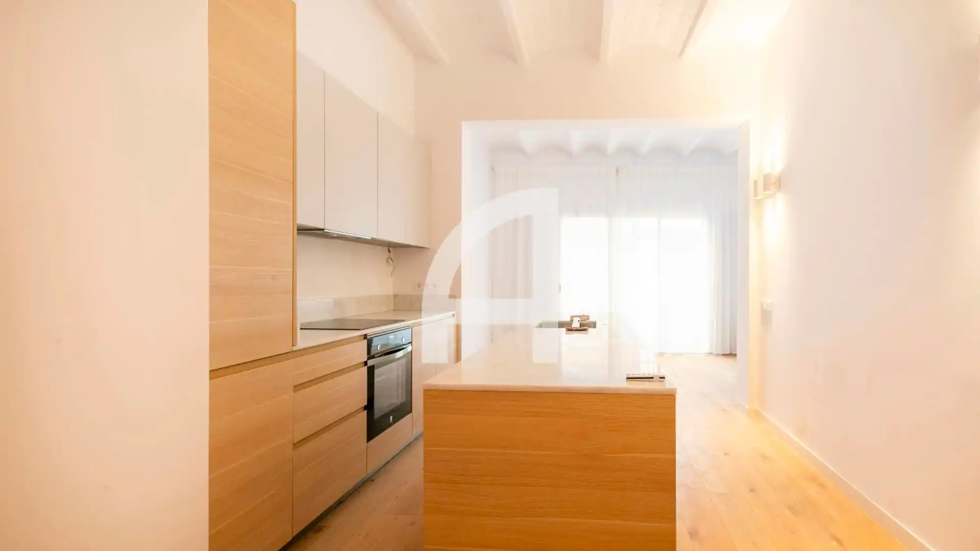 Kitchen of Flat for sale in  Barcelona Capital  with Air Conditioner, Heating and Terrace