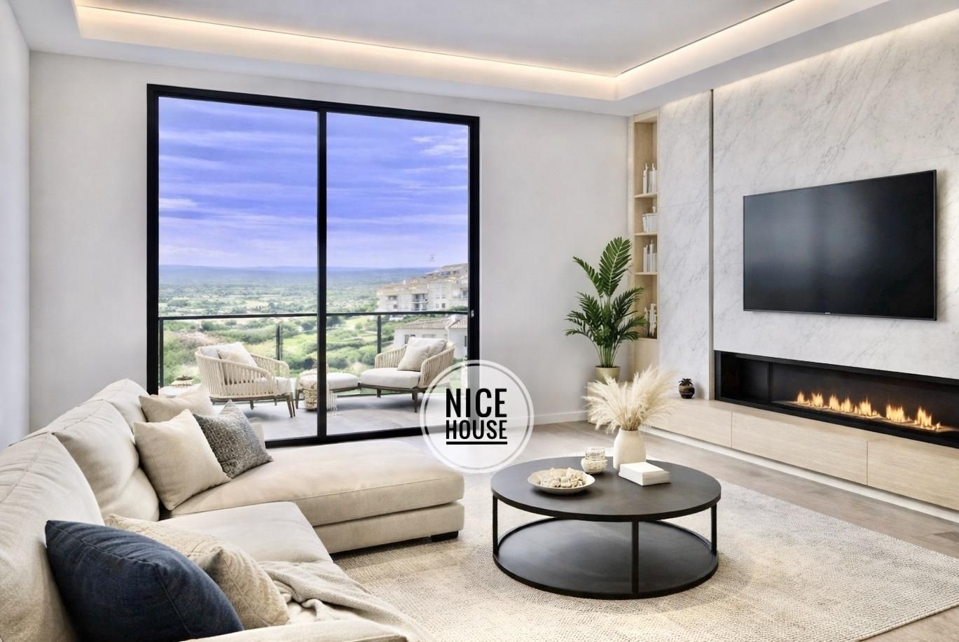 Sala de estar de Piso en venta en Paterna con Aire acondicionado y Balcón