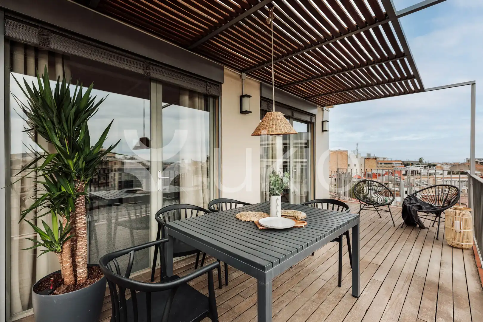 Terraza de Apartamento de alquiler en Barcelona con Aire acondicionado, Calefacción y Terraza