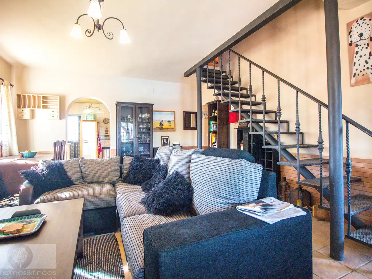 Sala de estar de Finca rústica en venta en Cartaya con Jardín privado, Piscina y Amueblado