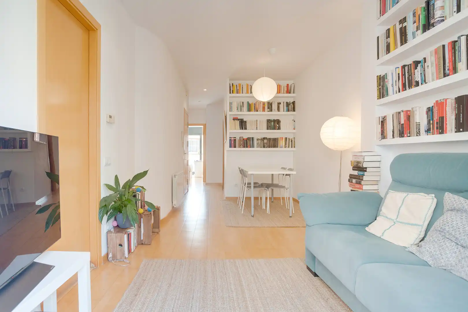 Sala de estar de Piso en venta en Mataró con Aire acondicionado, Calefacción y Parquet