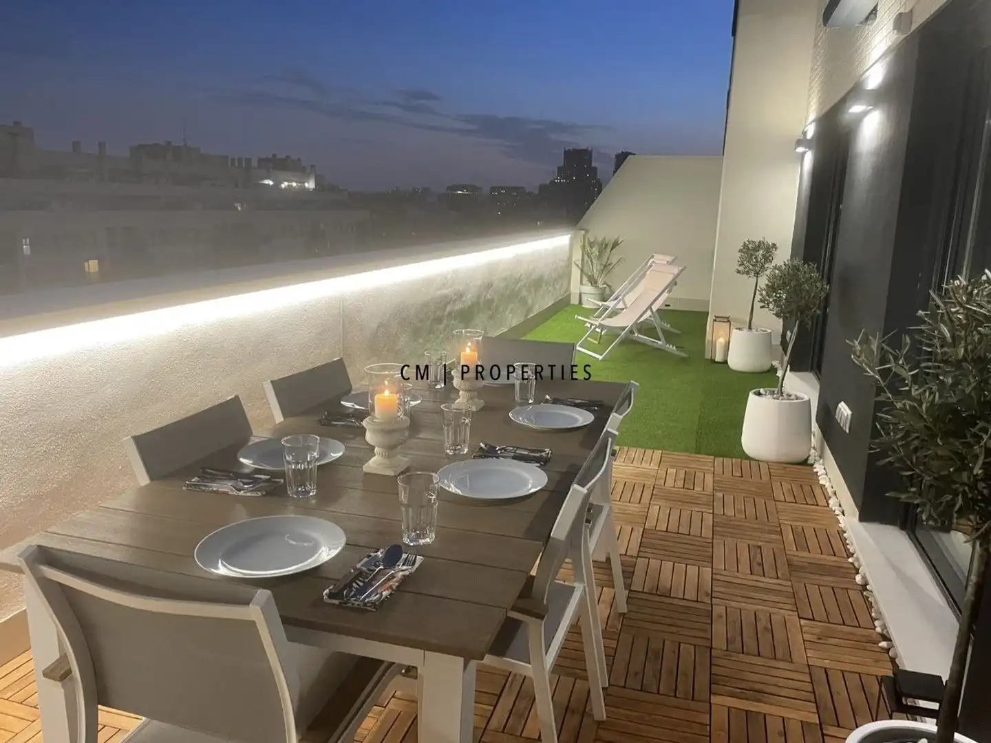 Terraza de Ático de alquiler en Valencia con Aire acondicionado, Calefacción y Terraza