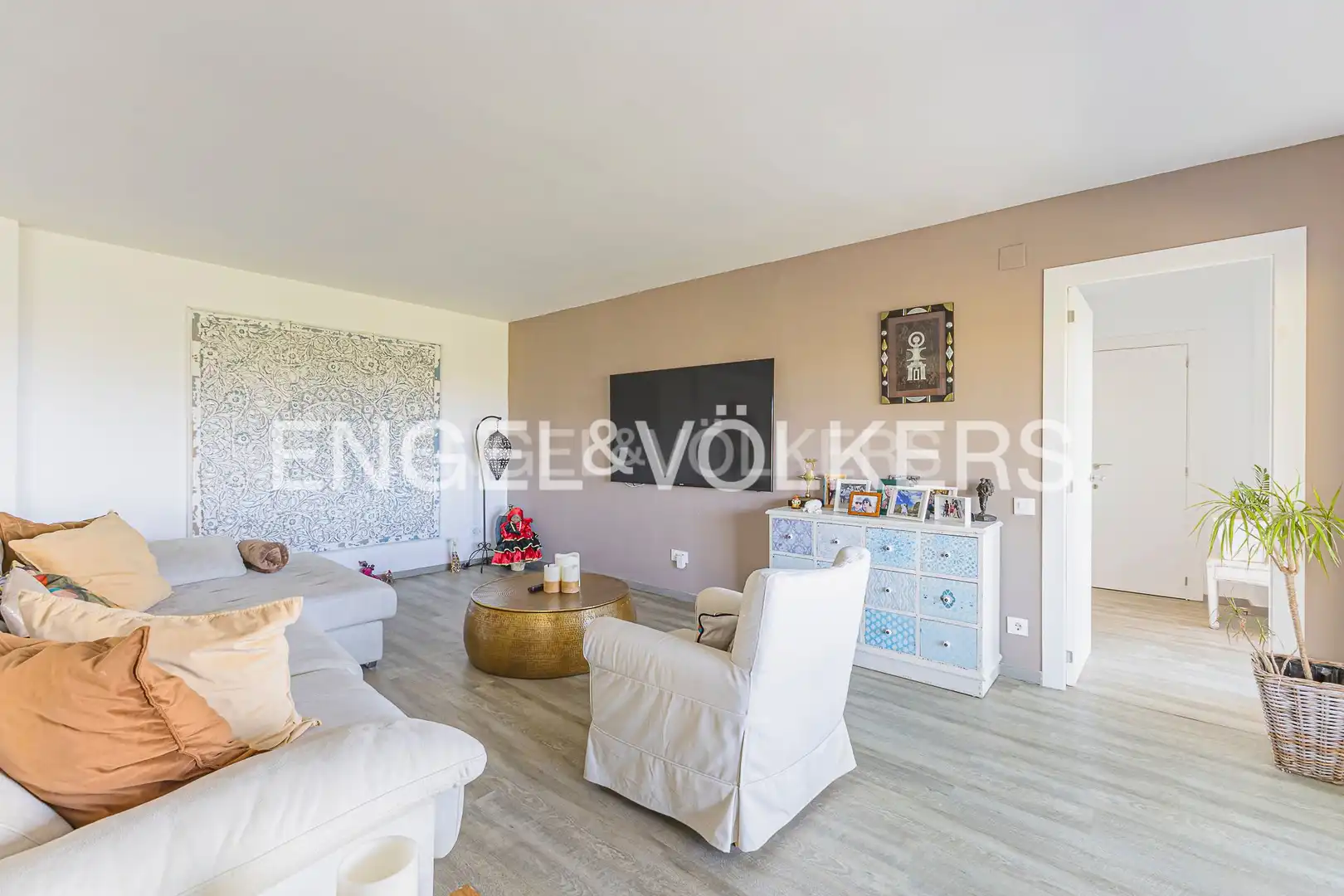 Living room of Flat for sale in Castelldefels  with Air Conditioner, Heating and Parquet flooring