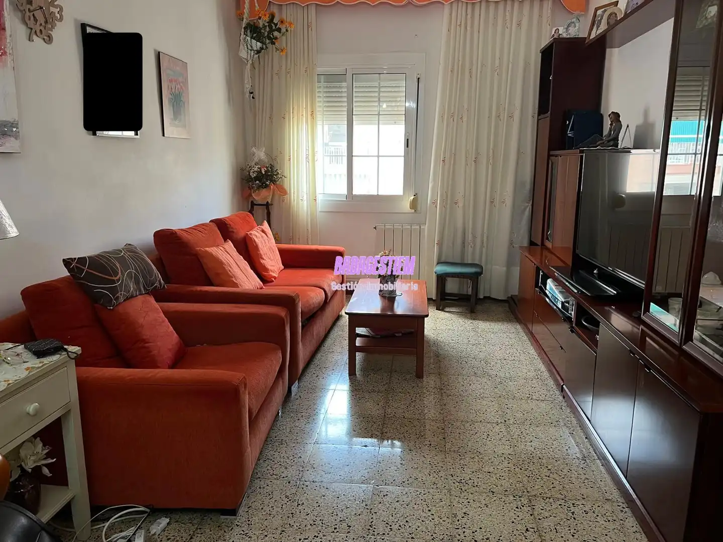 Sala d'estar de Àtic en venda en Badalona amb Aire condicionat i Calefacció