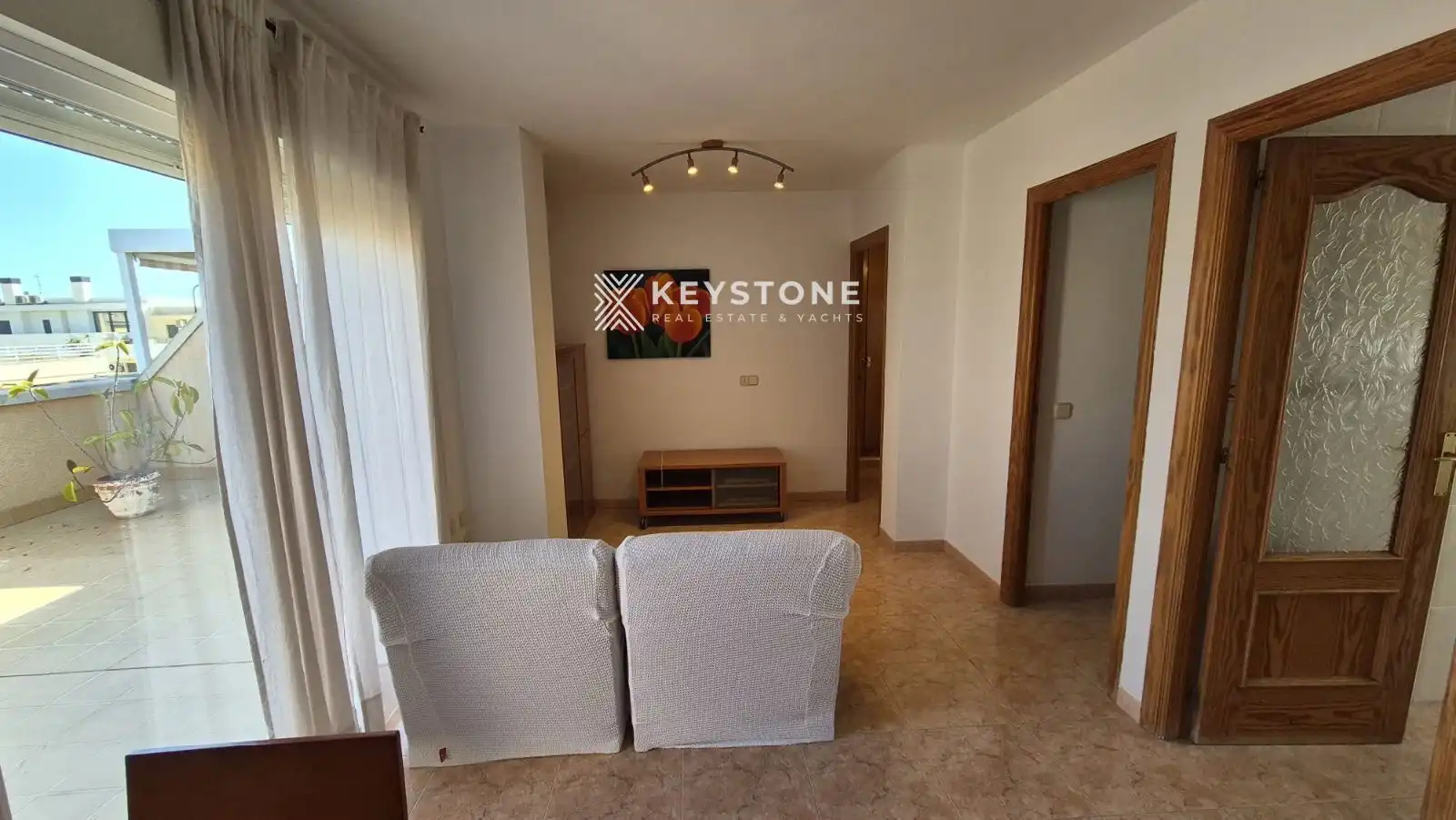 Sala de estar de Ático de alquiler en  Palma de Mallorca con Aire acondicionado, Terraza y Amueblado