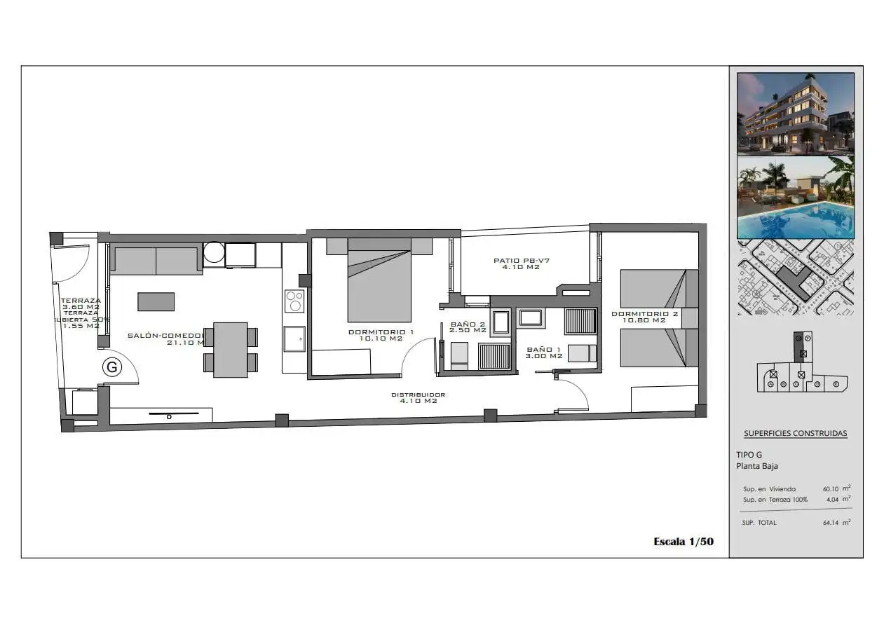 Apartamento con terraza en venta en Santa Pola ciudad, imagen 7