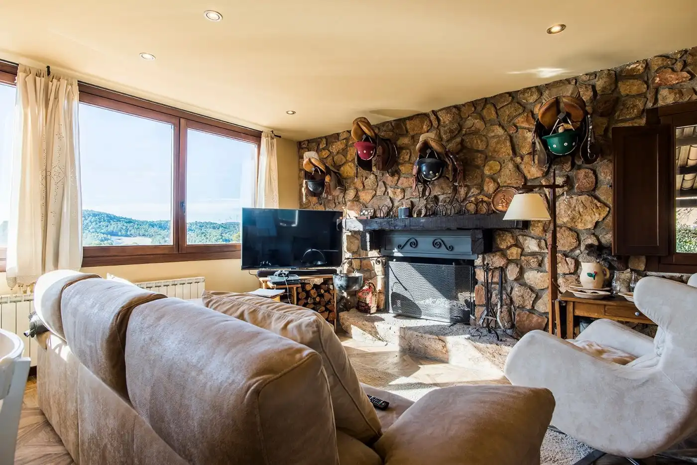 Sala de estar de Casa o chalet en venta en Castellfollit del Boix con Jardín privado y Terraza
