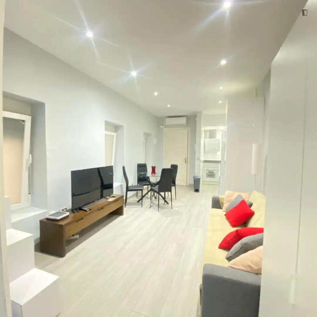 Sala d'estar de Apartament de lloguer en Madrid amb Aire condicionat, Moblat i Forn