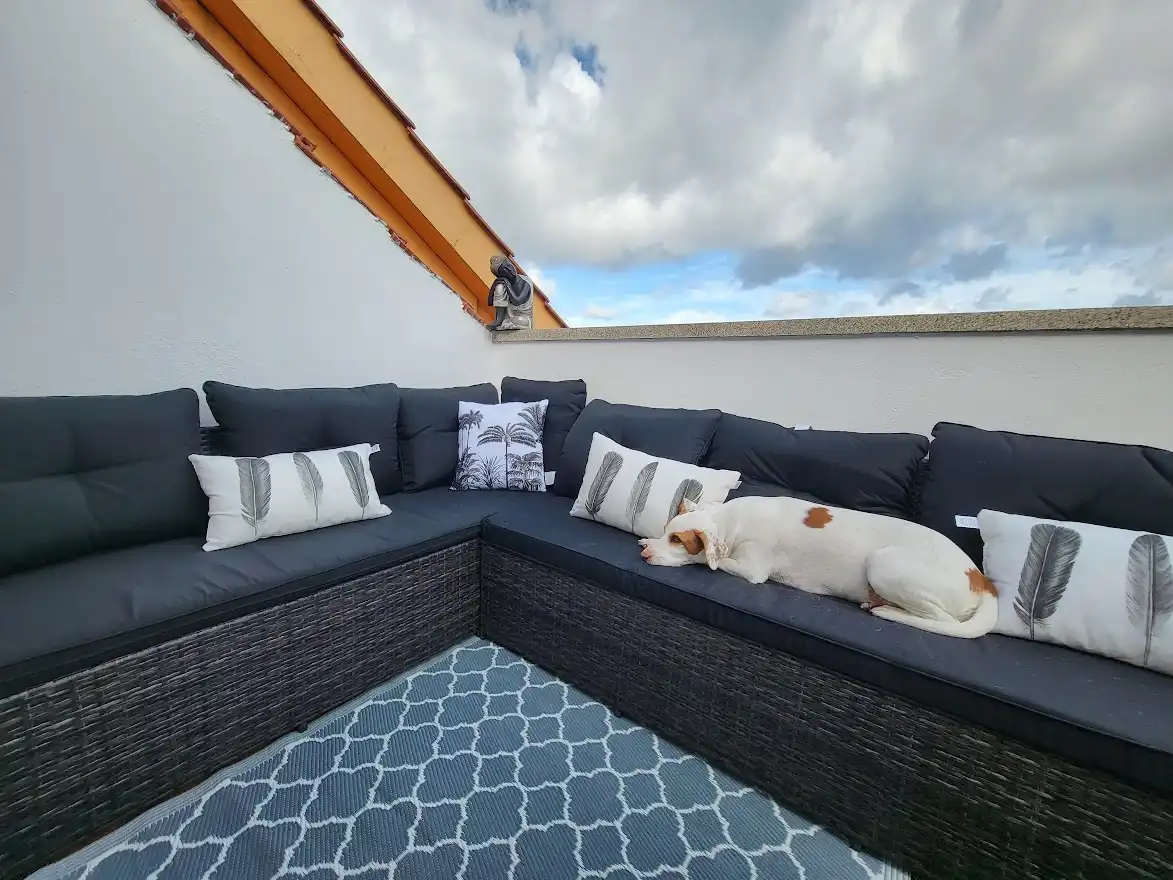 Terraza de Casa adosada de alquiler en Cangas  con Aire acondicionado, Calefacción y Jardín privado