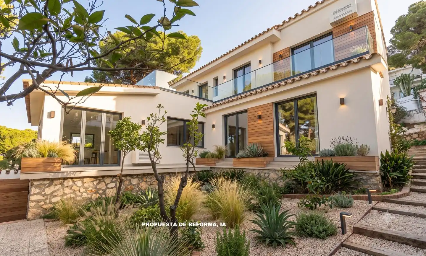 Vista exterior de Casa o xalet en venda en Málaga amb Aire condicionat, Jardí privat i Terrassa