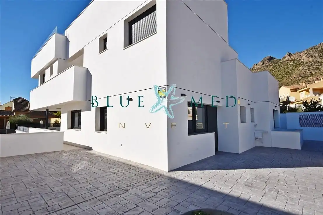 Vista exterior de Casa o chalet en venta en Mazarrón con Aire acondicionado, Calefacción y Jardín privado