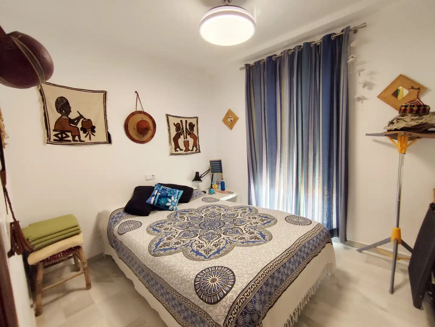 Schlafzimmer von Dachboden zur Miete in Sanlúcar de Barrameda mit Klimaanlage, Heizung und Terrasse