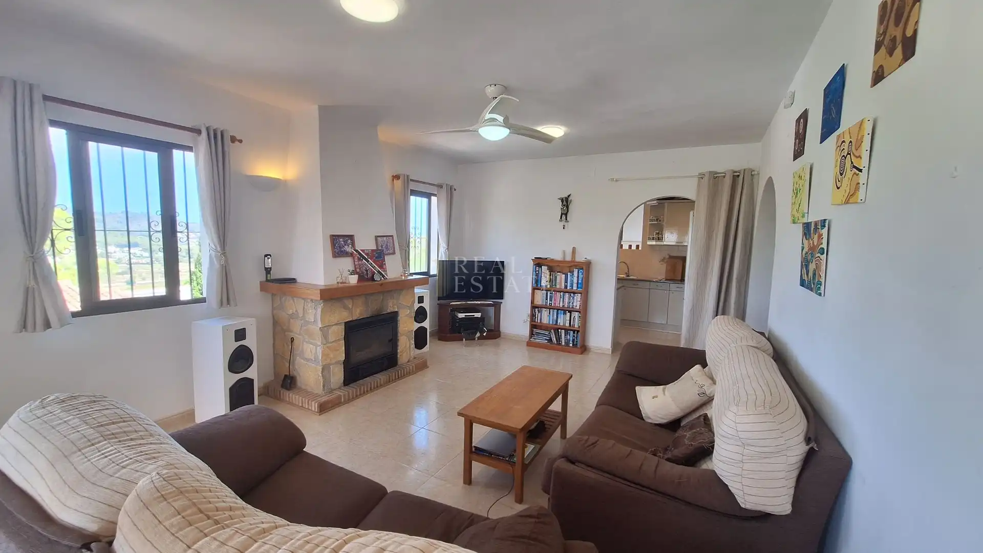 Sala d'estar de Casa o xalet en venda en Jávea / Xàbia amb Aire condicionat, Terrassa i Traster