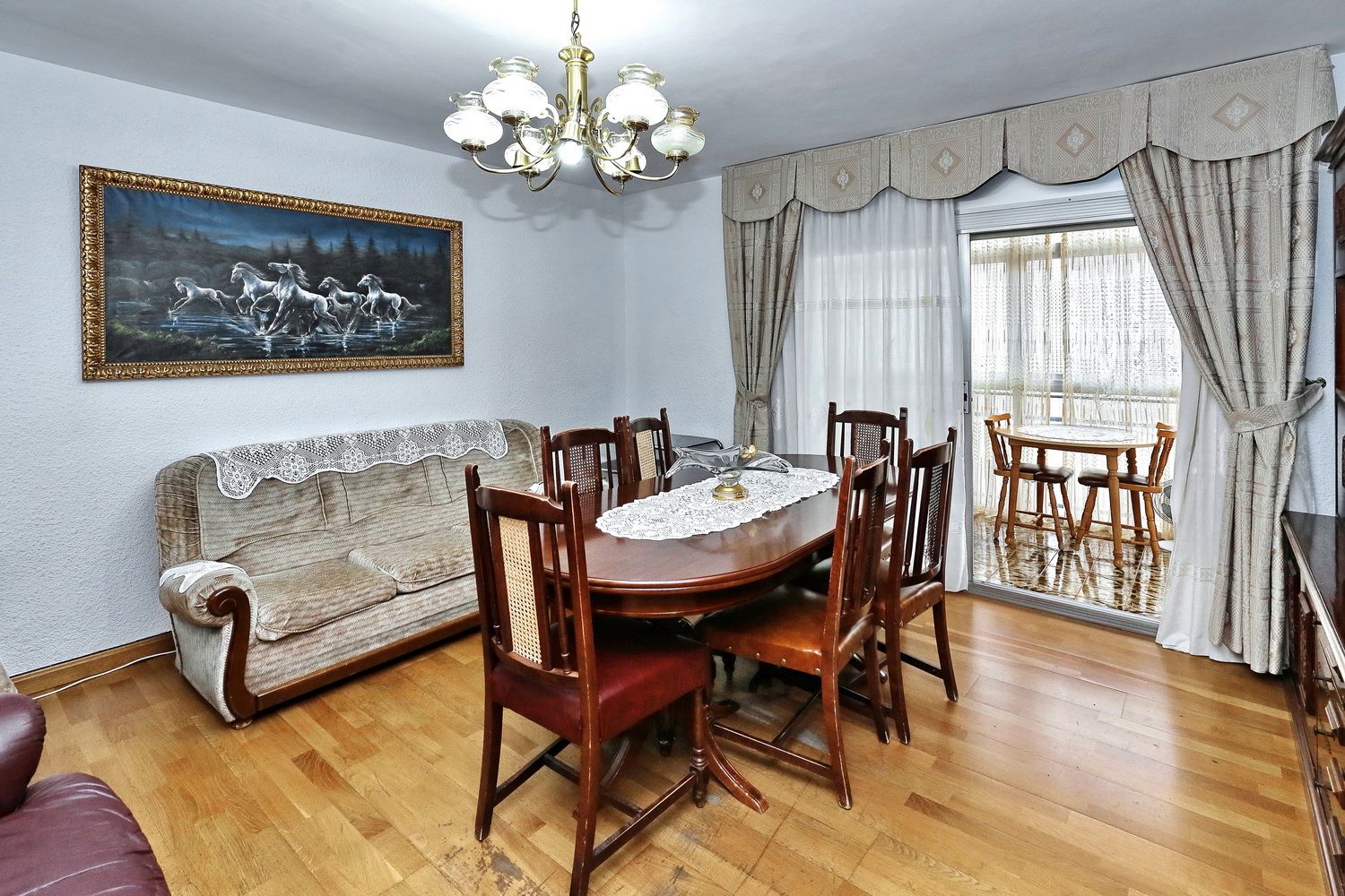 Dining room of Flat for sale in  Barcelona Capital  with Parquet flooring, Terrace and Furnished
