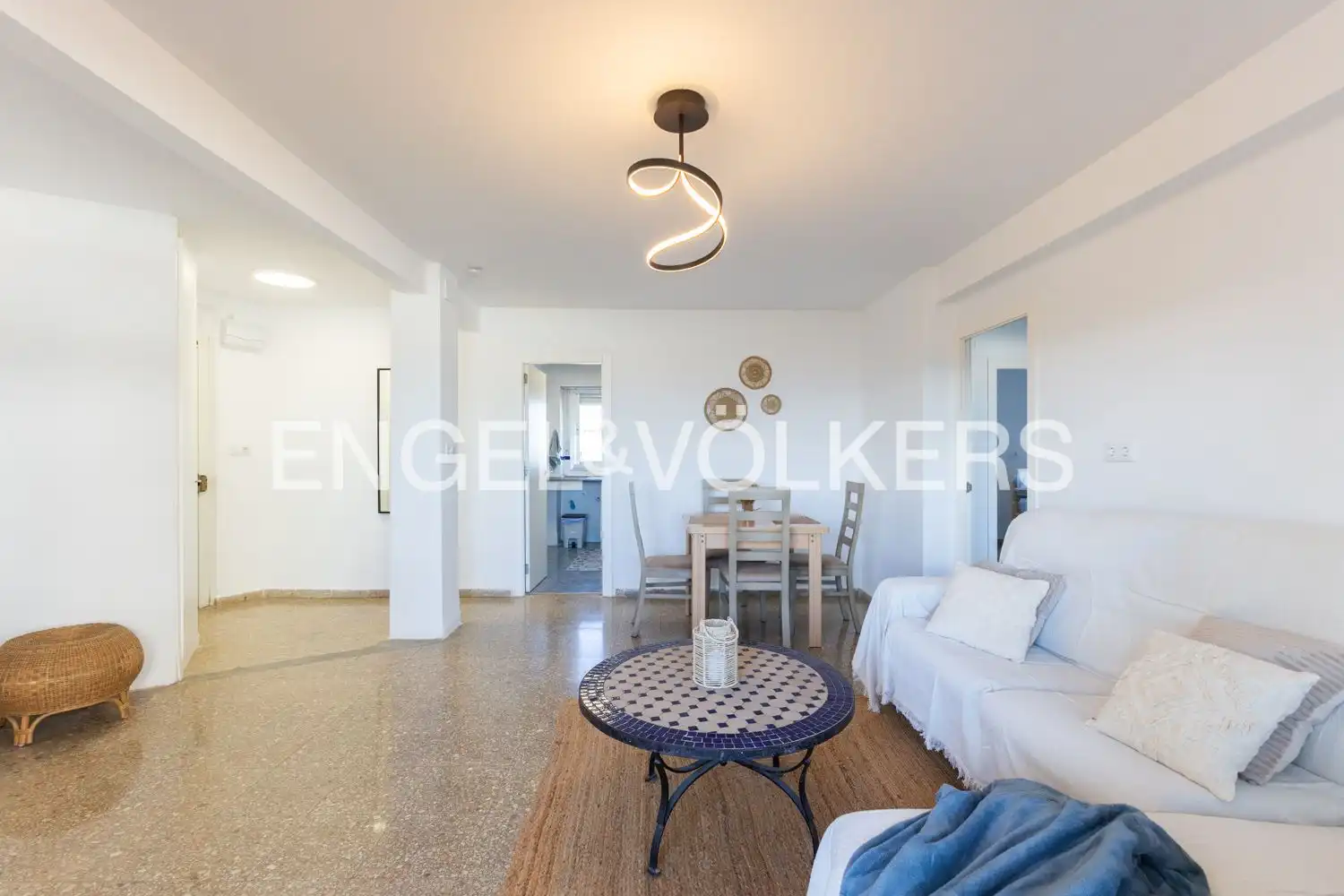 Esszimmer von Wohnung zur Miete in El Puig de Santa Maria mit Klimaanlage, Heizung und Privatgarten