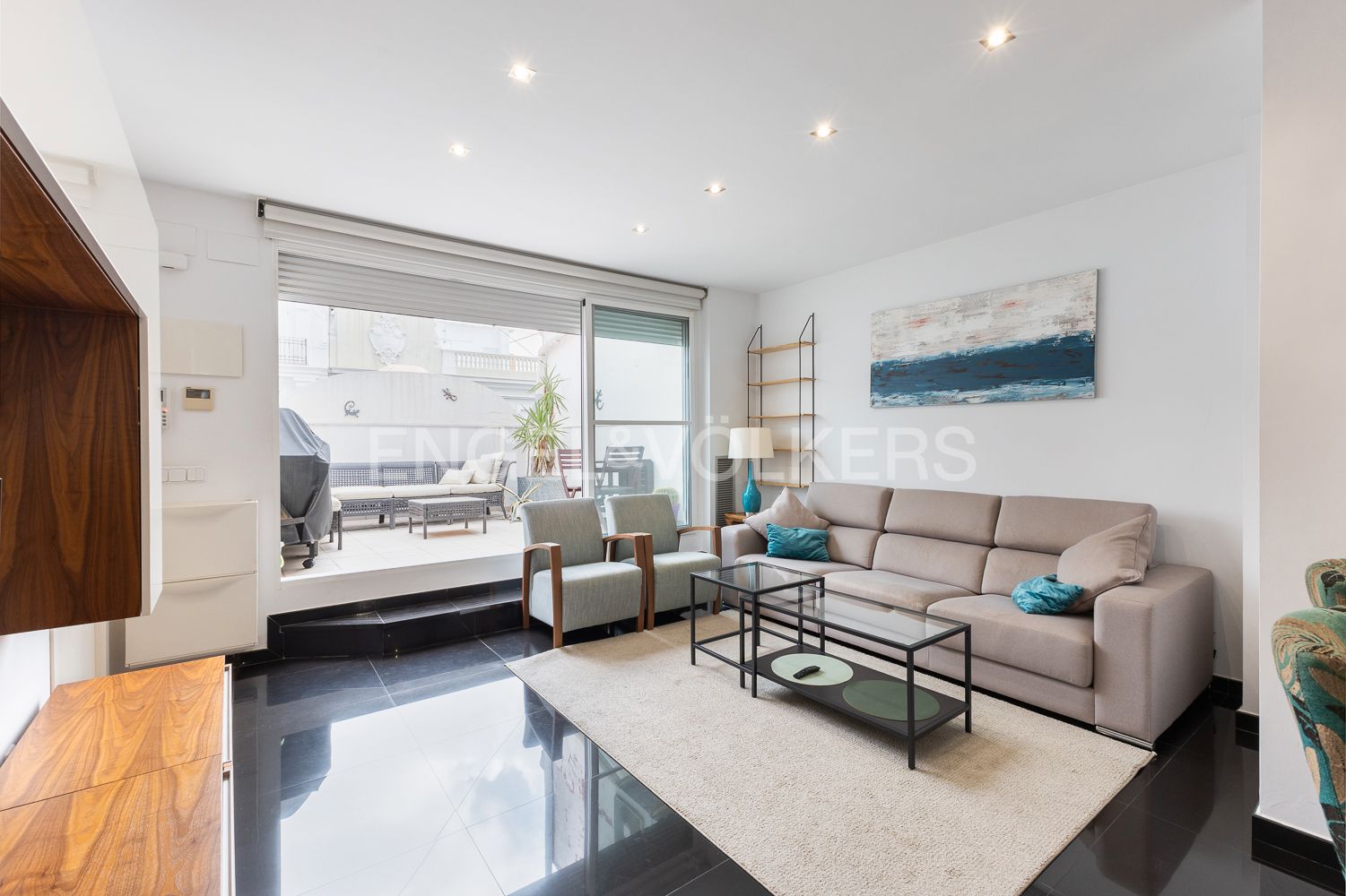 Sala d'estar de Àtic de lloguer en  Valencia Capital amb Aire condicionat, Calefacció i Terrassa