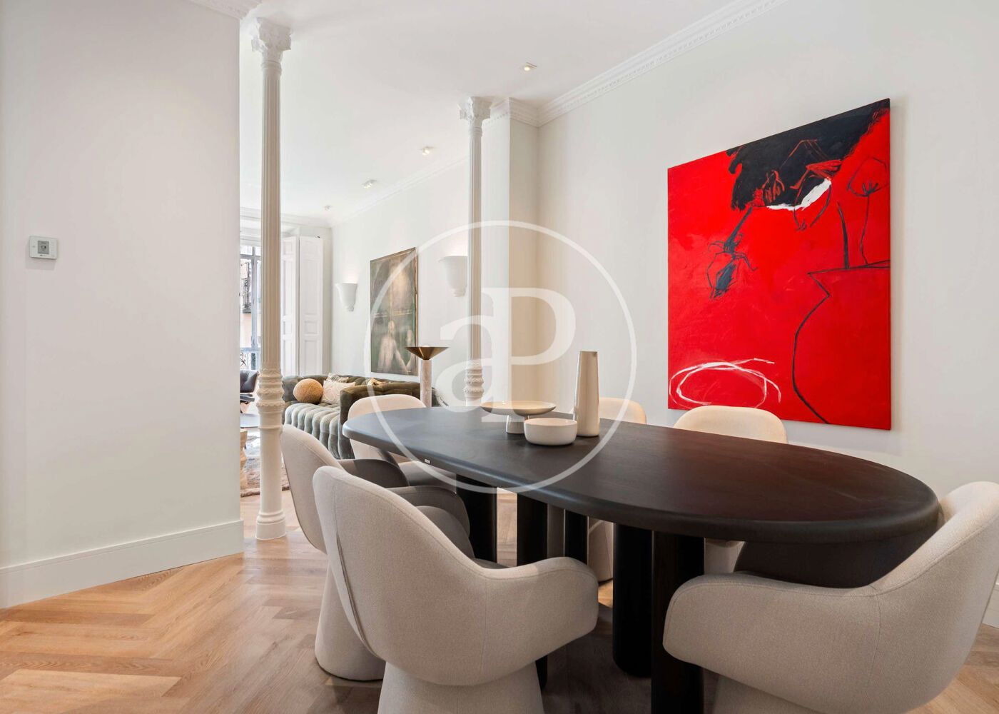 Dining room of Flat for sale in  Madrid Capital  with Heating and Balcony