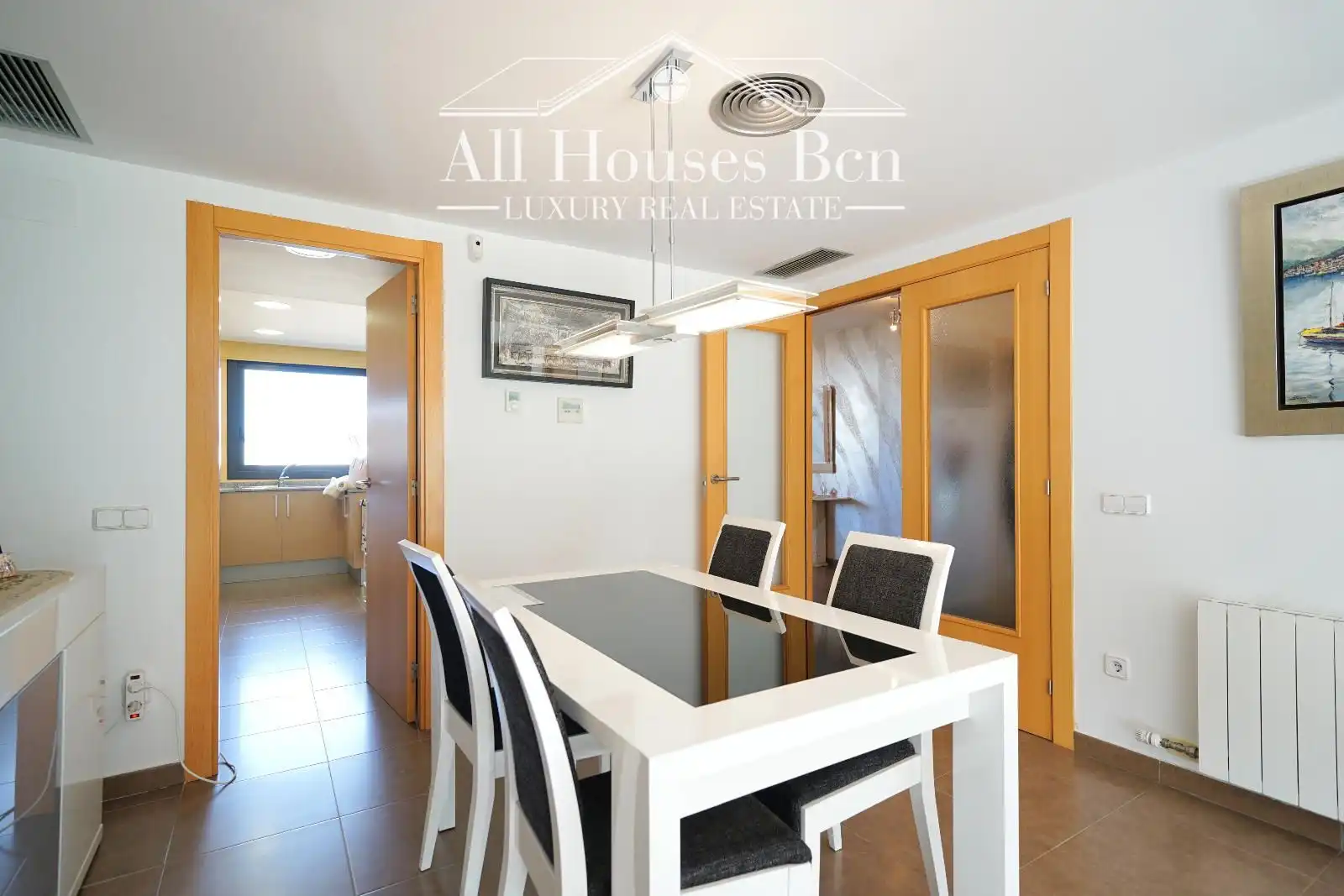 Dining room of Detached homes for sale in Sant Quirze del Vallès  with Air Conditioner, Heating and Private garden