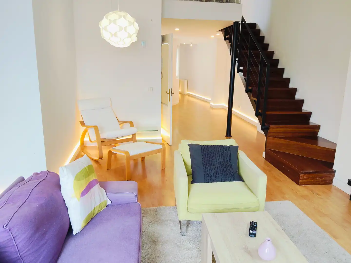 Sala de estar de Dúplex en venta en Santander con Calefacción, Parquet y Amueblado