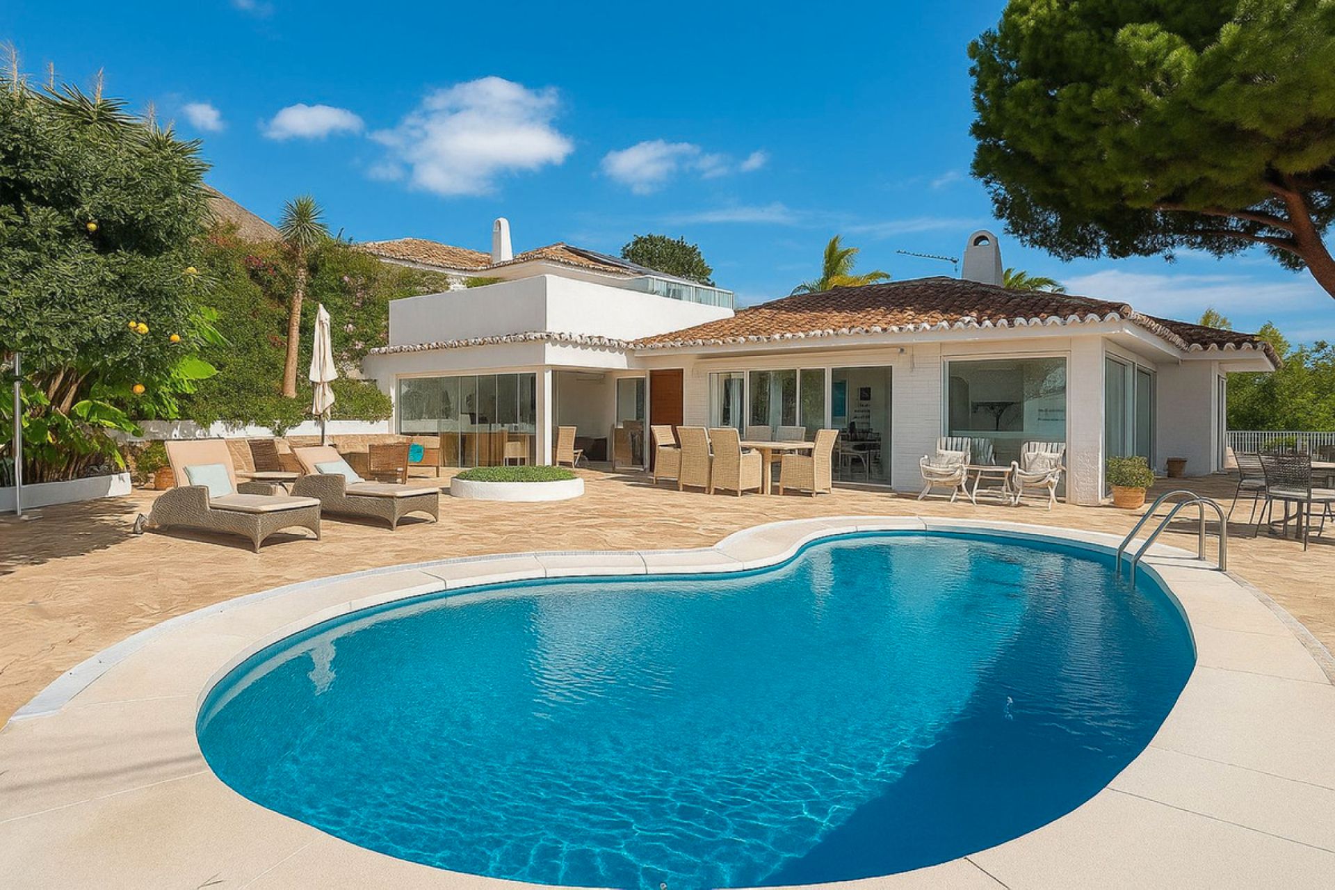 Jardí de Casa o xalet en venda en Benalmádena amb Aire condicionat, Calefacció i Jardí privat