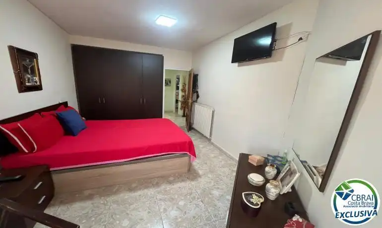 Bedroom of Flat for sale in Roses  with Heating, Terrace and Furnished