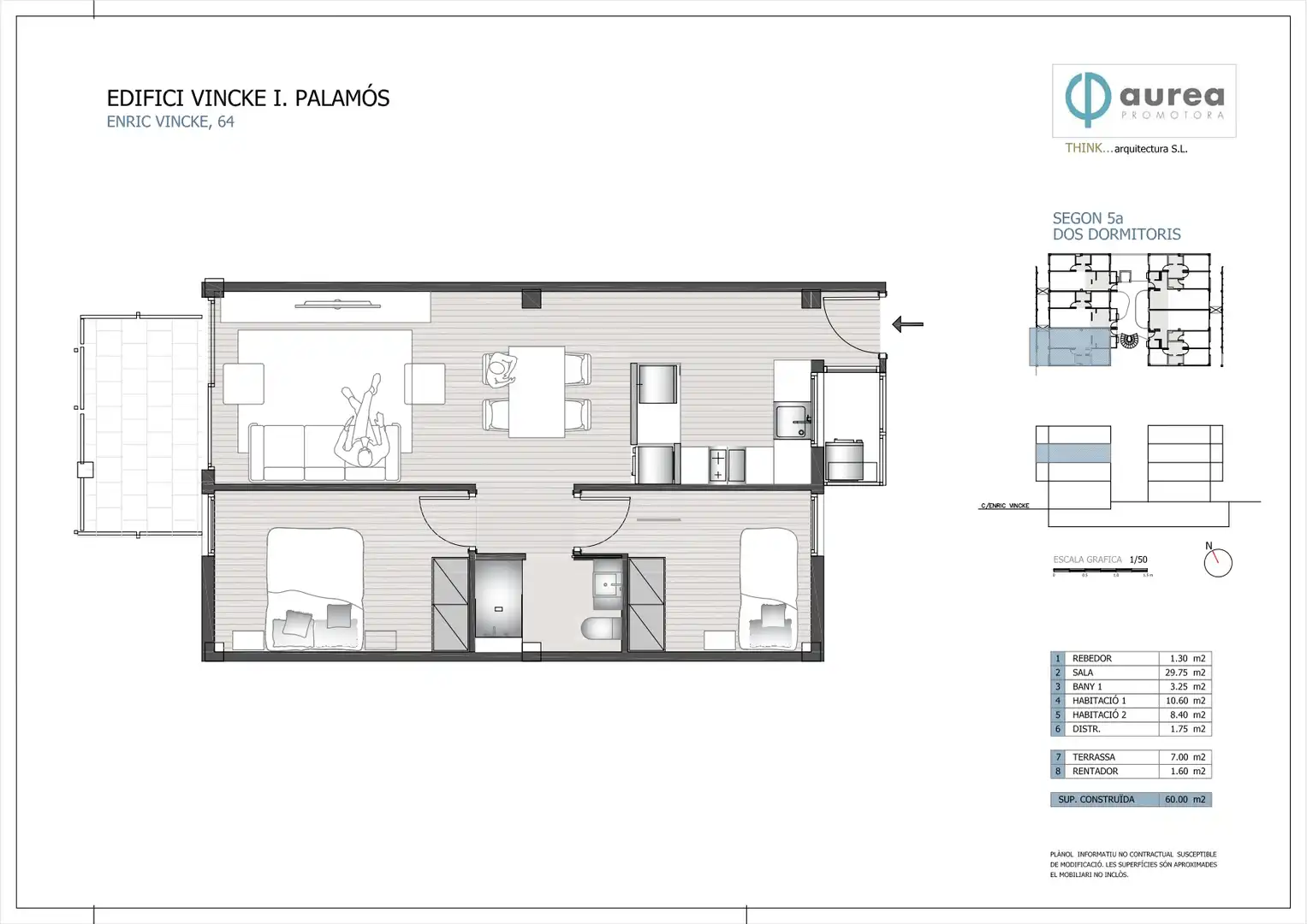 Piso de obra nueva con terraza en venta en Carrer de la Font 42I