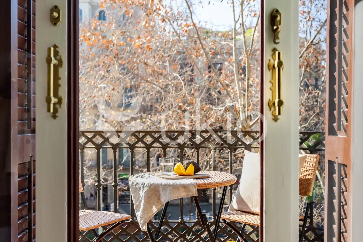 Terrasse von Wohnungen zur Miete in Barcelona mit Klimaanlage, Möbliert und Ofen
