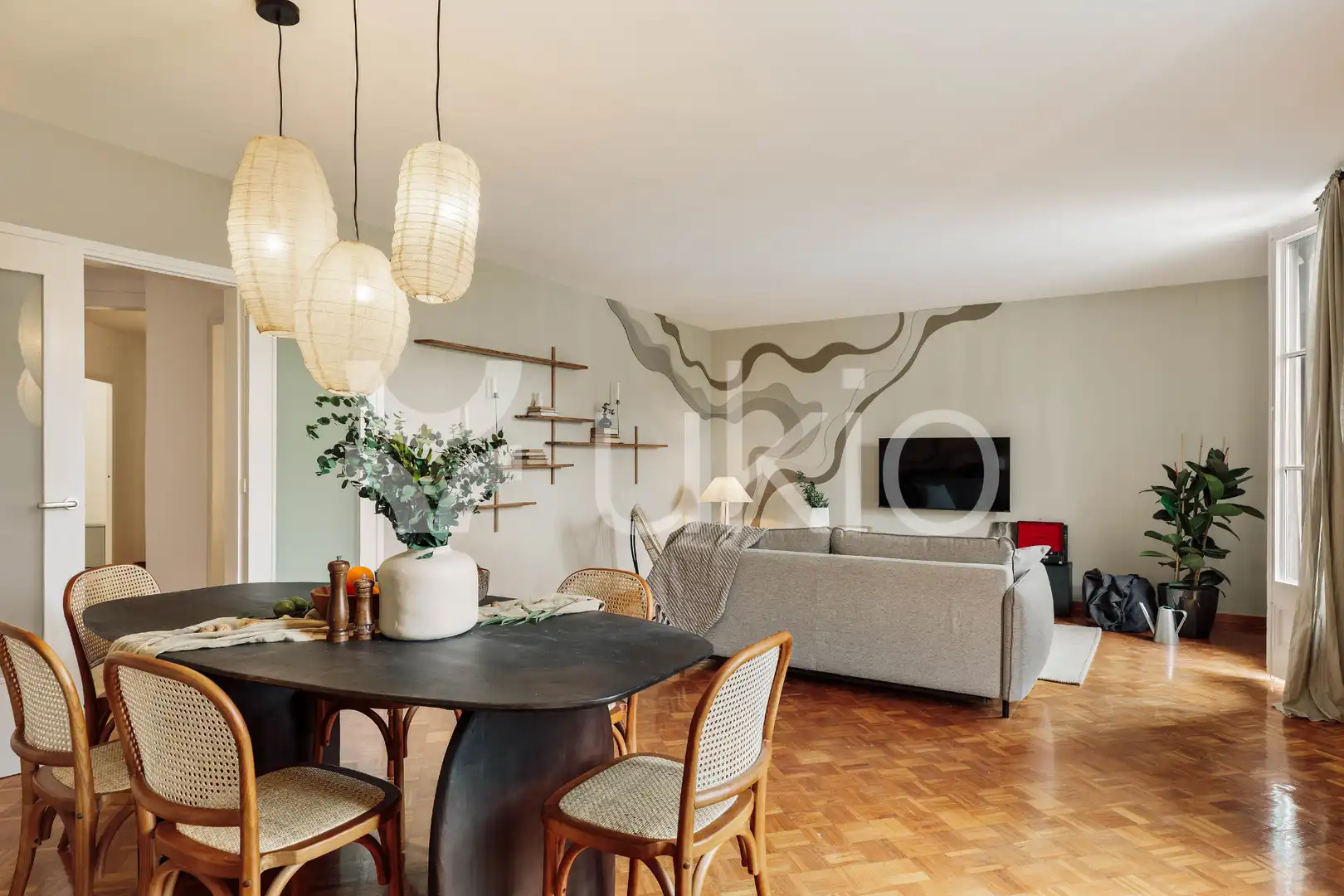Sala d'estar de Apartament de lloguer en Barcelona amb Aire condicionat, Calefacció i Moblat