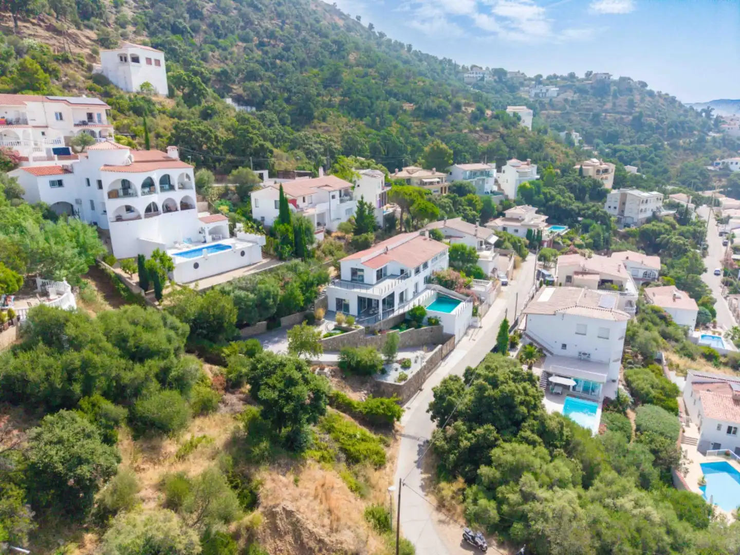 Exterior view of Houses for sale in Roses  with Terrace and Swimming Pool