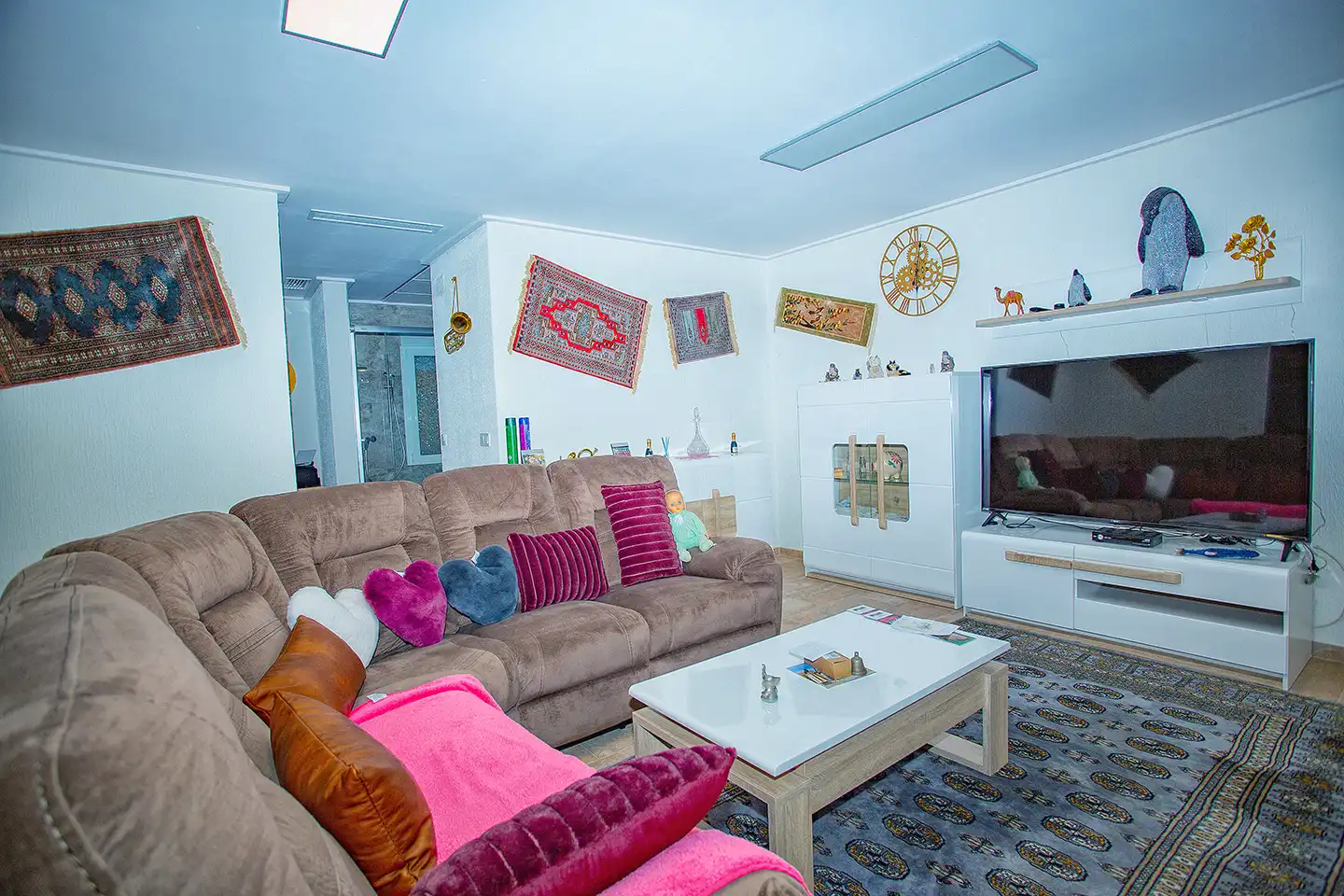 Sala de estar de Finca rústica en venta en Aspe con Aire acondicionado, Calefacción y Jardín privado