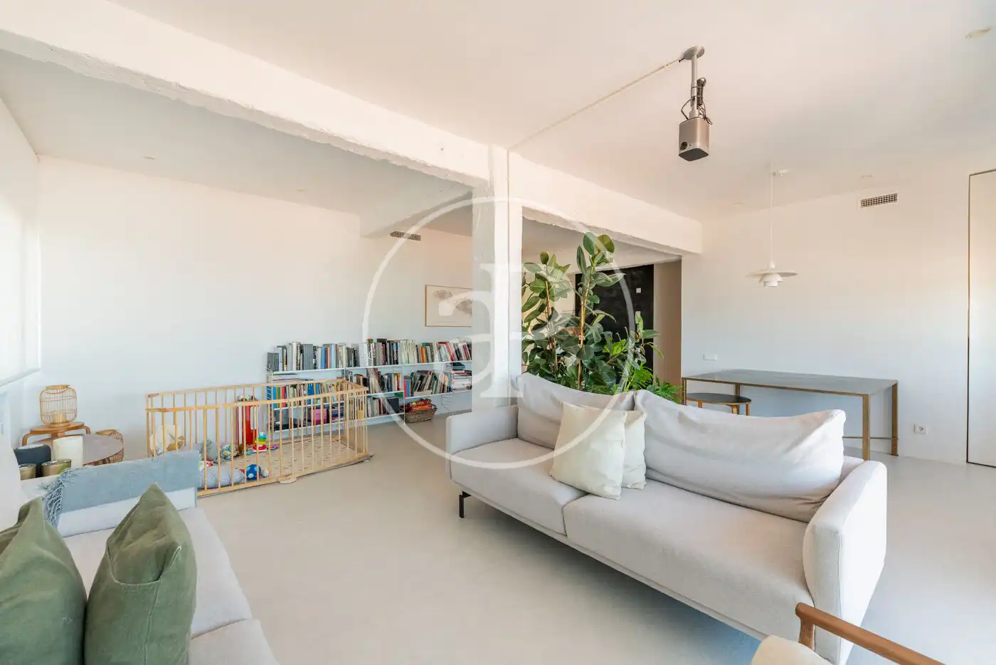 Wohnzimmer von Wohnung zur Miete in Madrid mit Klimaanlage, Heizung und Terrasse
